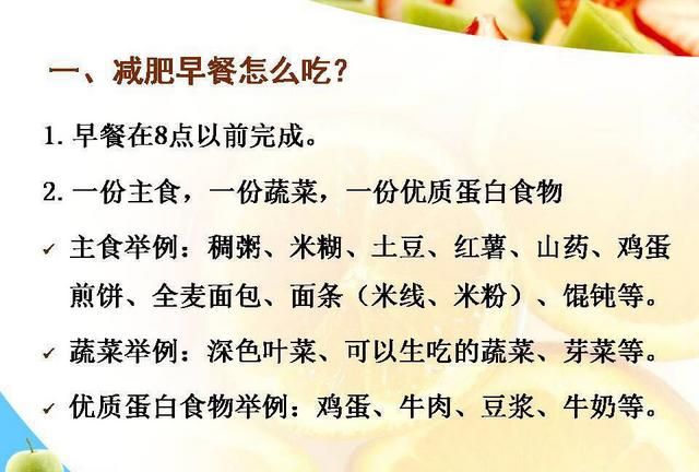 减肥餐 一日三餐:减肥期间该怎样安排一日三餐图1