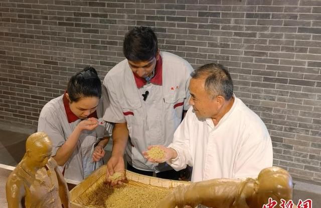 在华留学生河北定兴体验传承351年甜面酱制作技艺