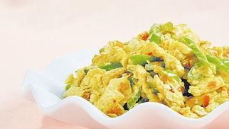 香菜炒鸡蛋的做法