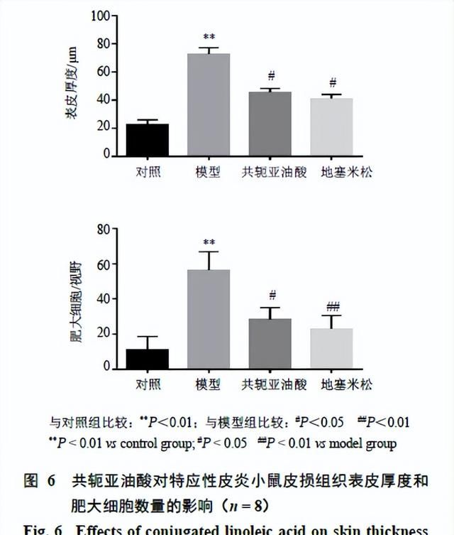 共轭亚油酸治疗特应性皮炎的作用机制研究