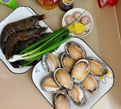 #少盐饮食 轻松生活#原汁原味清蒸鲍鱼、九节虾