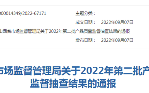 山西省产品质量监督抽查实施方案