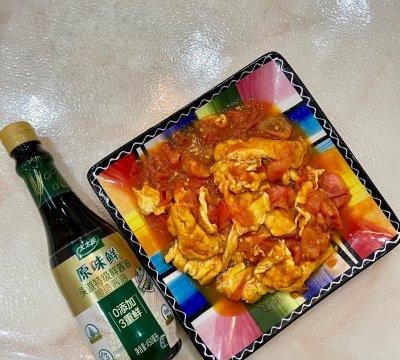 这道西红柿炒鸡蛋一上桌，我的筷子就没停过