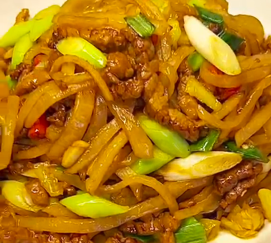 萝卜丝炒牛肉，可以吃三碗米饭?#家常菜教程