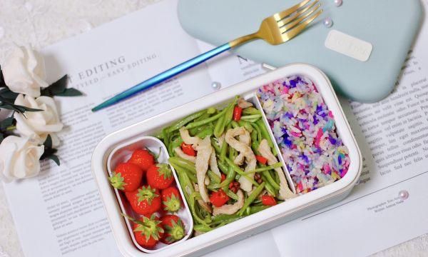 #童年不同样，美食有花样#芸豆丝炒肉丝便当