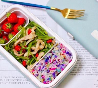 #童年不同样，美食有花样#芸豆丝炒肉丝便当