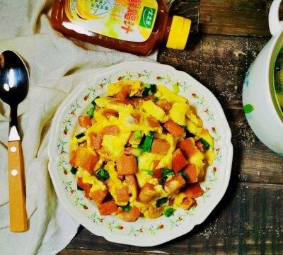 迷倒全家的5分钟快手菜～午餐肉炒鸡蛋，真心好吃