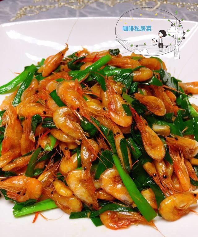 韭菜炒河虾怎么做好吃图1