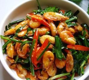 韭菜炒河虾怎么做好吃图16