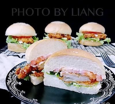 超松软香酥鸡腿汉堡包(汉堡胚+炸鸡腿超详细步骤)