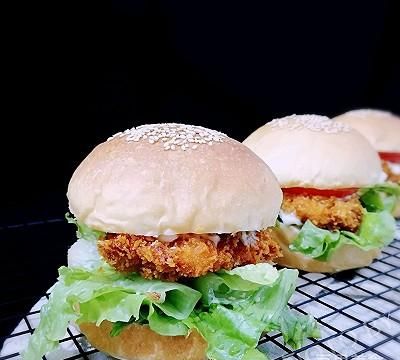 超松软香酥鸡腿汉堡包(汉堡胚+炸鸡腿超详细步骤)
