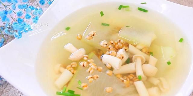 冬瓜薏米汤，清热祛湿有营养，简单易做，炎热夏日喝着正好