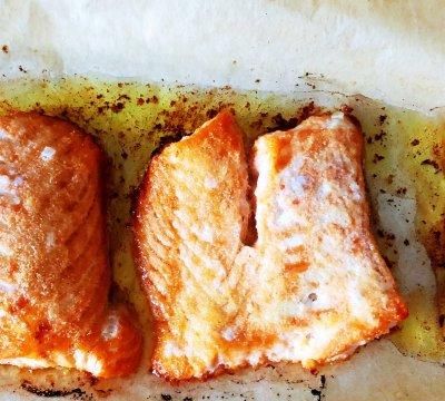 #少盐饮食 轻松生活#牛油（酥油）烤三文鱼
