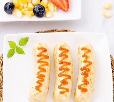 简单几步做好一盘爆汁鸡肉玉米肠，快速搞定一餐饭