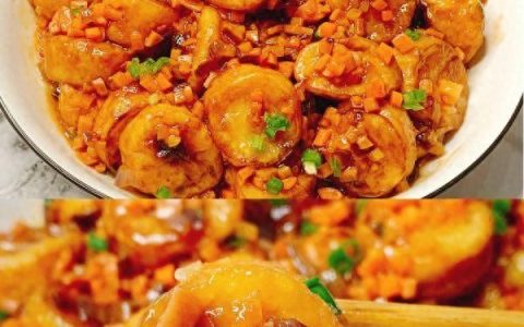 浓稠酱汁红烧日本豆腐外酥里嫩,弄堂小笼包的红烧日本豆腐怎么做