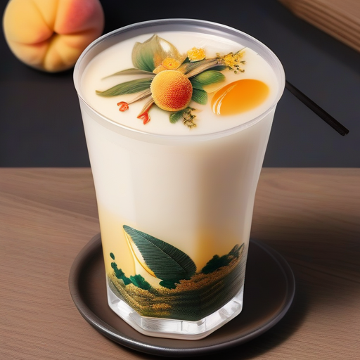桃胶桂花乌龙奶茶
