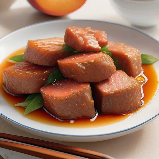 桃胶炒肉的做法